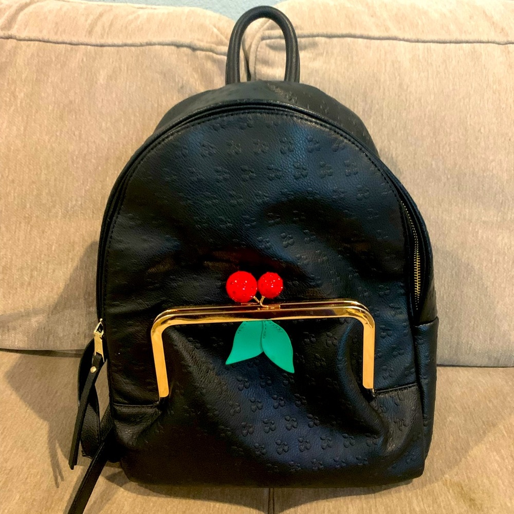 Black Betsy Johnson Backpack. Excellent condition.